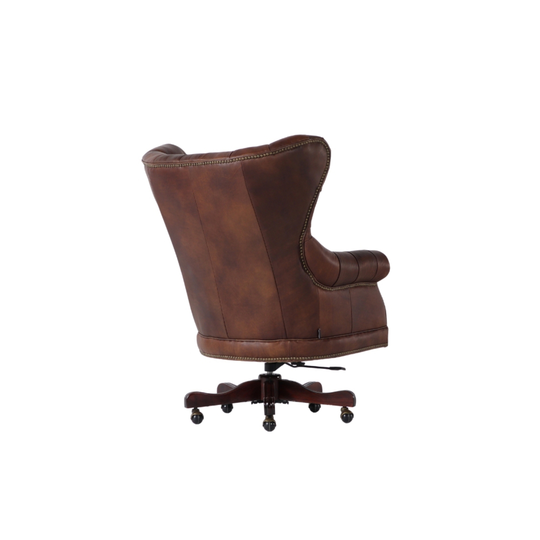 Franklin Leather Office Wing Chair Mocha image 5